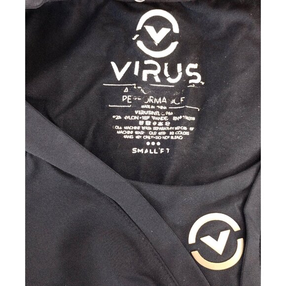 Virus Short Sleeve Compression Shirt BJJ Wrestling Size Small Black and Gold - Picture 5 of 7